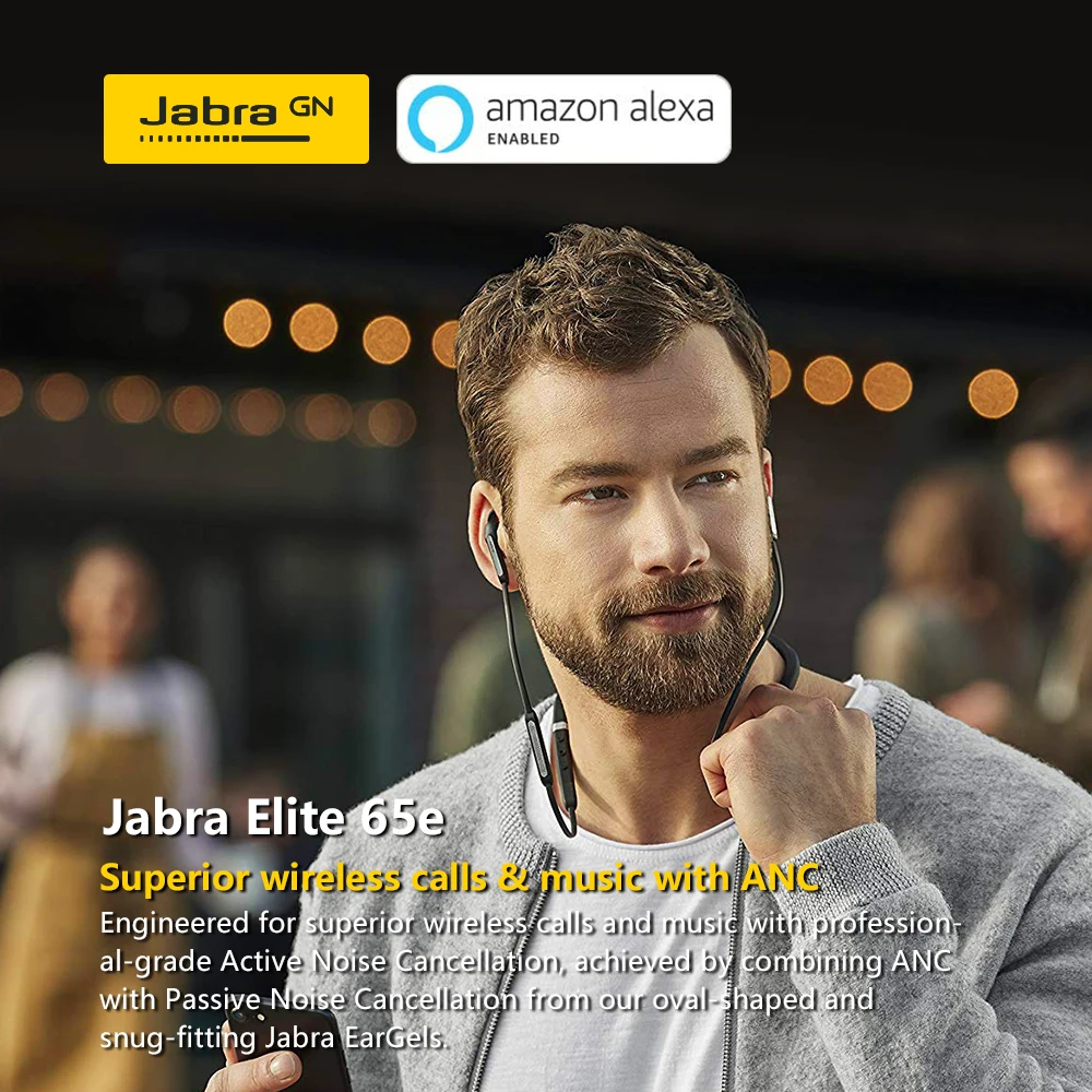 Универсальная беспроводная гарнитура Jabra Elite 65e наушники-вкладыши с