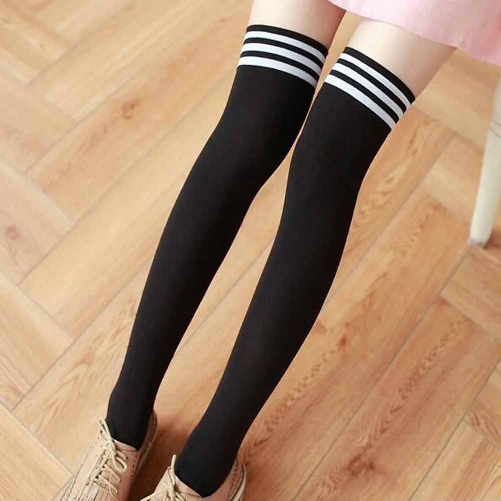Girls Women's long socks Clothing Non-Slip Anti-Hem Fashion Thigh High Over Knee Socks medias de mujer гольфы женские new |