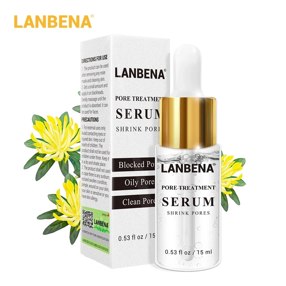 

LANBENA Pore Treatment Serum Essence Shrinking Pores Relieve Dryness Oil-Control Firming Moisturizing Repairing Smooth Skin Care