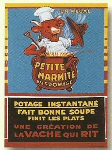 

French Vintage Metal Sign 40X30cm Retro AD Vache QUI RIT Cheese Soup Retro Wall Home Bar Pub Vintage Cafe Decor, 8x12 Inch