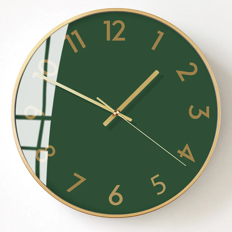 

Nordic Luxury Wall Clock Modern Design Metal Silent Living Room Wall Watch Bedrooms Simple Horloge Mural Kitchen Decor ZB6WC