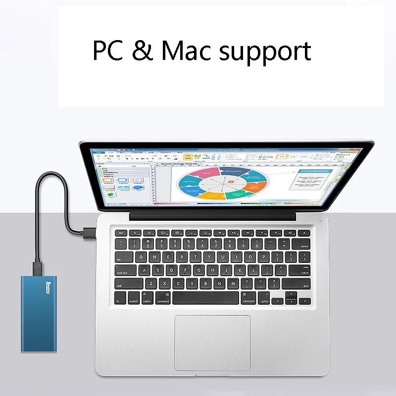 COOLFISH M.2 NGFF SSD 1 ТБ USB Type C портативный мини твердотельный накопитель/мобильный