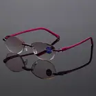 Очки Zilead с диоптриями + 1,0 + 1,5 + 2,0 + 2,5 + 3,5 + 4,0 без оправы с защитой от сисветильник для чтения, овальные женские очки для чтения при дальнозоркости, женские очки