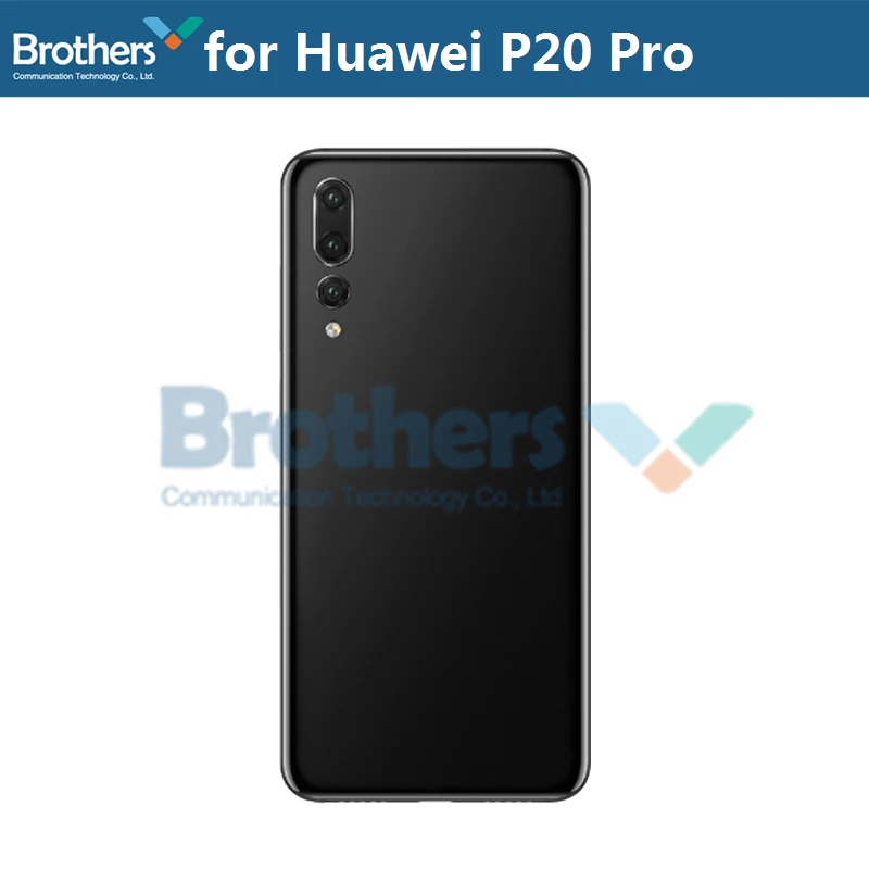 Корпус батареи для huawei P20 Pro батарейный отсек с объективом камеры металлический для huawei P20 Pro задний Чехол сменный верх - Цвет: Black with LensMetal