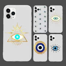 Turkish lucky Blue Evil Eye Abstract Phone Case  Funda Candy Color for iPhone 11 12 mini pro XS MAX 8 7 6 6S Plus X SE 2020 XR