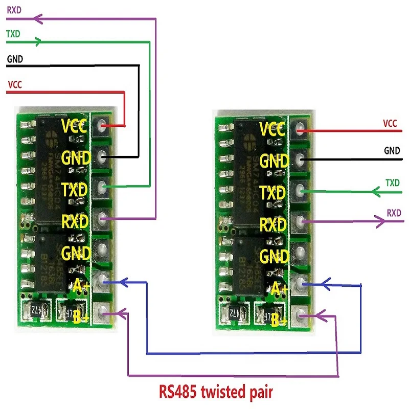 Мини-конвертер r411b01 _ 5 В модуль преобразователя RS485 в TTL преобразователь UART SP485EE