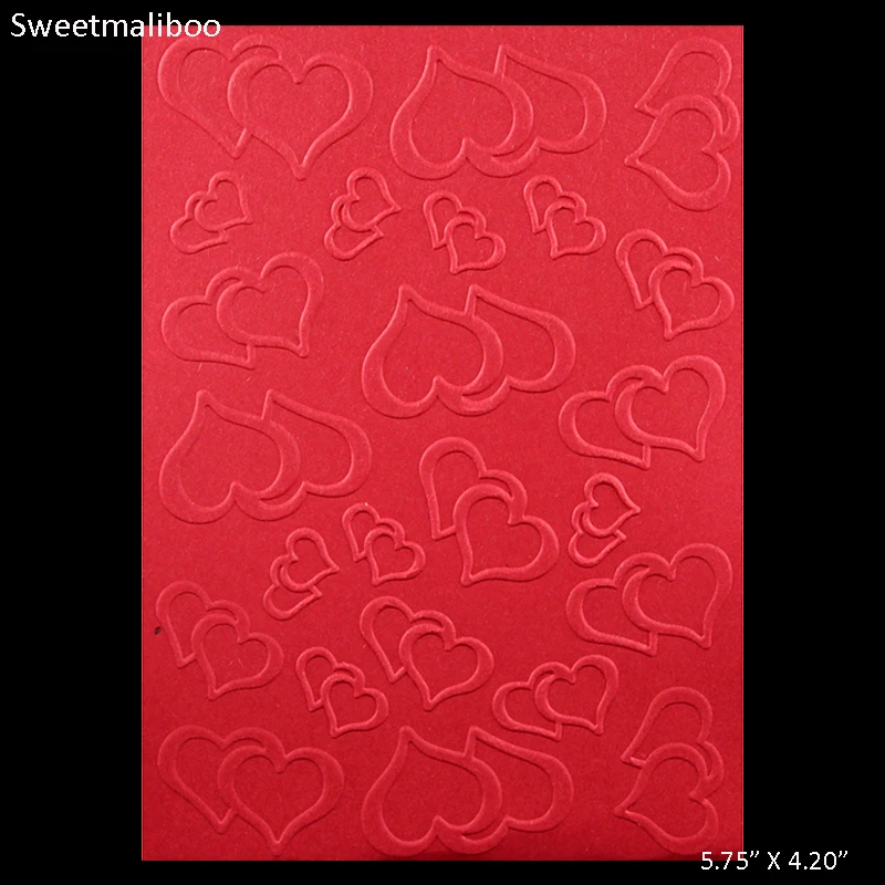 Сердца папки для тиснения Сделай Сам изготовление бумажных карт ремесло