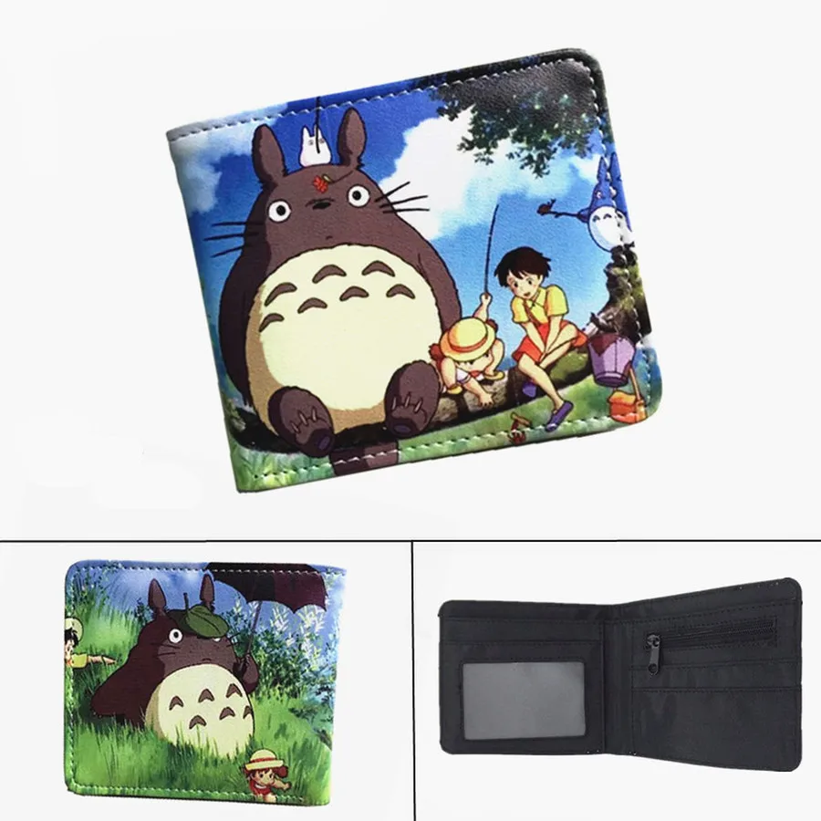 Ghibli Аниме Мой сосед Тоторо PU Кошелек двойной держатель для фото карты
