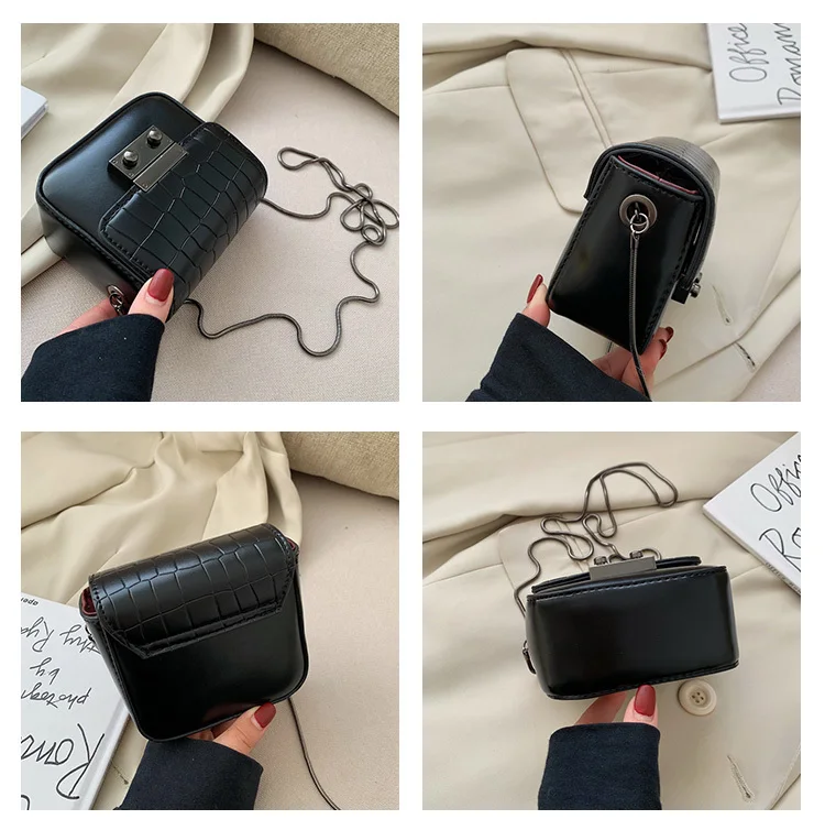 

Female bag 2019 new autumn and winter foreign crocodile pattern shoulder bag Korean version of the wild Messenger bag