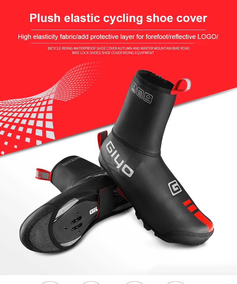 

GIYO Summer Light Cycling Boot Covers MTB Shoe Covers Road Bike Lock Shoes Rainproof Cover Protector Flexible Reflective Booties