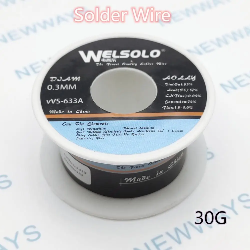 Оловянный припой сварочная проволока 0 3 мм 30 г канифольное ядро припоя 63/37