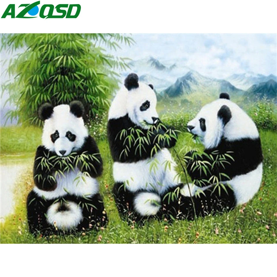 AZQSD DIY краски по номерам холст наборы животных Декор для дома Unframe Рисование