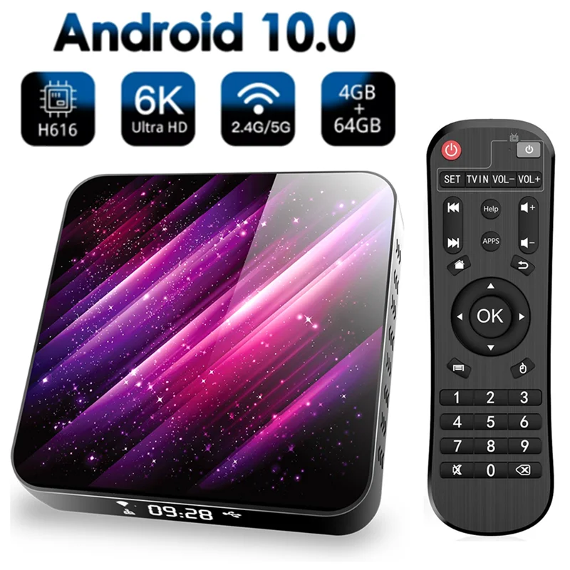 Caixa de tv android 10 0 h40-2 alwinner h616 Box media player 6k 4 ГБ 32 64 | Электроника