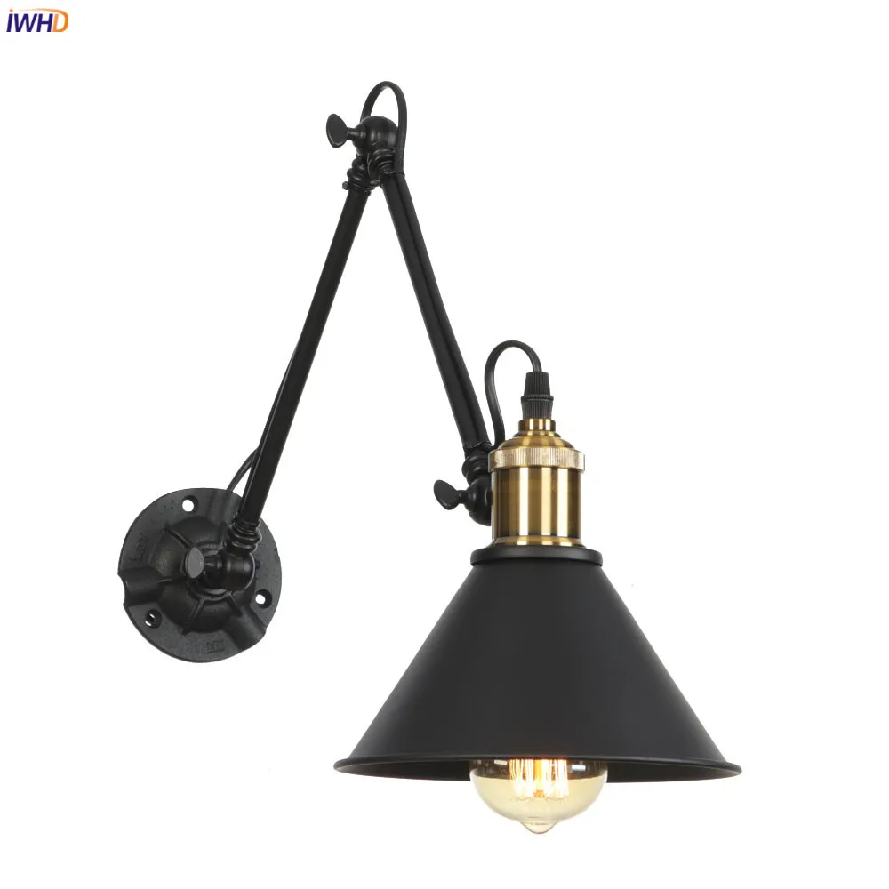 Koop Iwhd Retro Swing Lange Arm Wandlamp Badkamer Spiegel Cafe Trap Loft Decor Industriële Vintage Wandlamp Blaker Applique Murale
