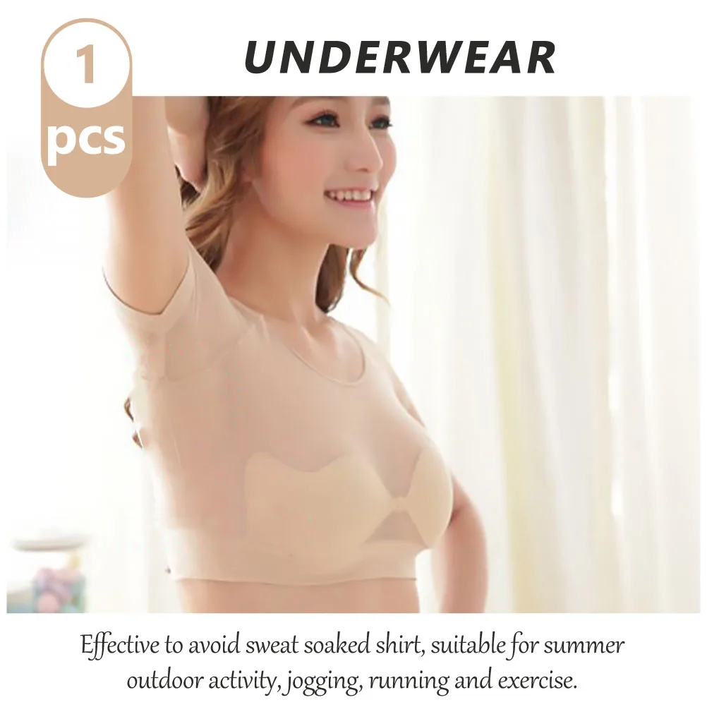 

1pc Comfortable Breathable Washable Durable Elastic Underwear Vest Armpit Sweat Guard