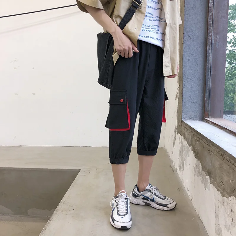 Мужские повседневные летние шорты с несколькими карманами свободные хип хоп