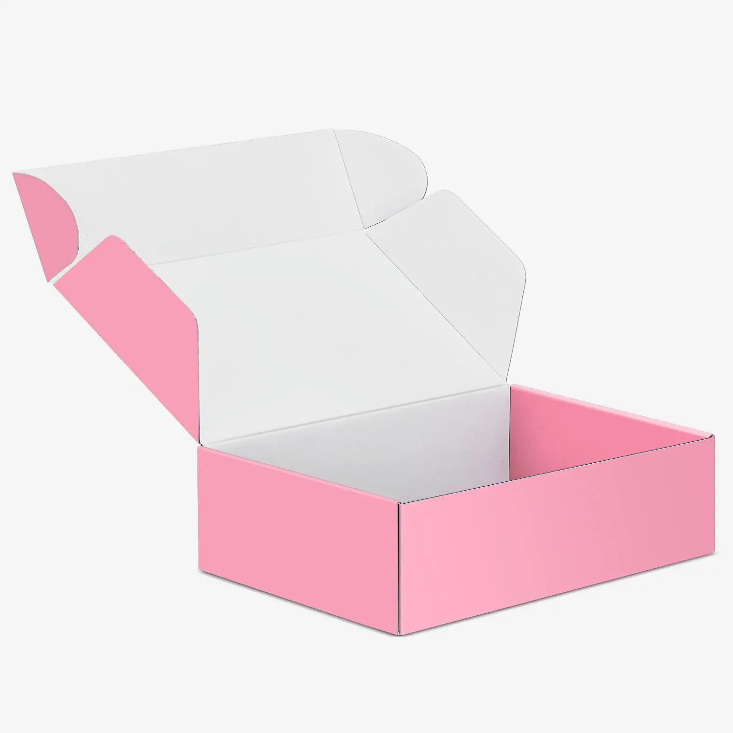 

PACKAPRO Shipping Boxes 4X8X2 inch Cardboard Corrugated Mailer Boxes Pink 25 Pack for Small Business Mailing,Packaging