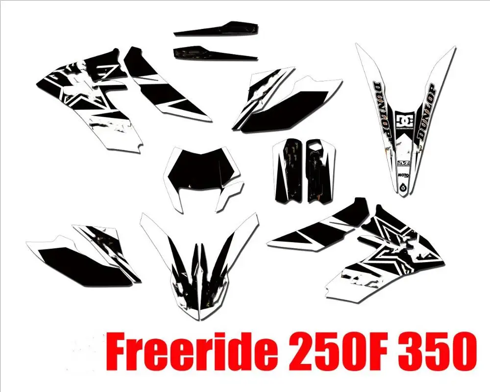 For KTM Freeride 250 350 Motorcycle Custom Numbers Names GRAPHICS BACKGROUNDS DECALS STICKERS Kits 250F | Автомобили и мотоциклы