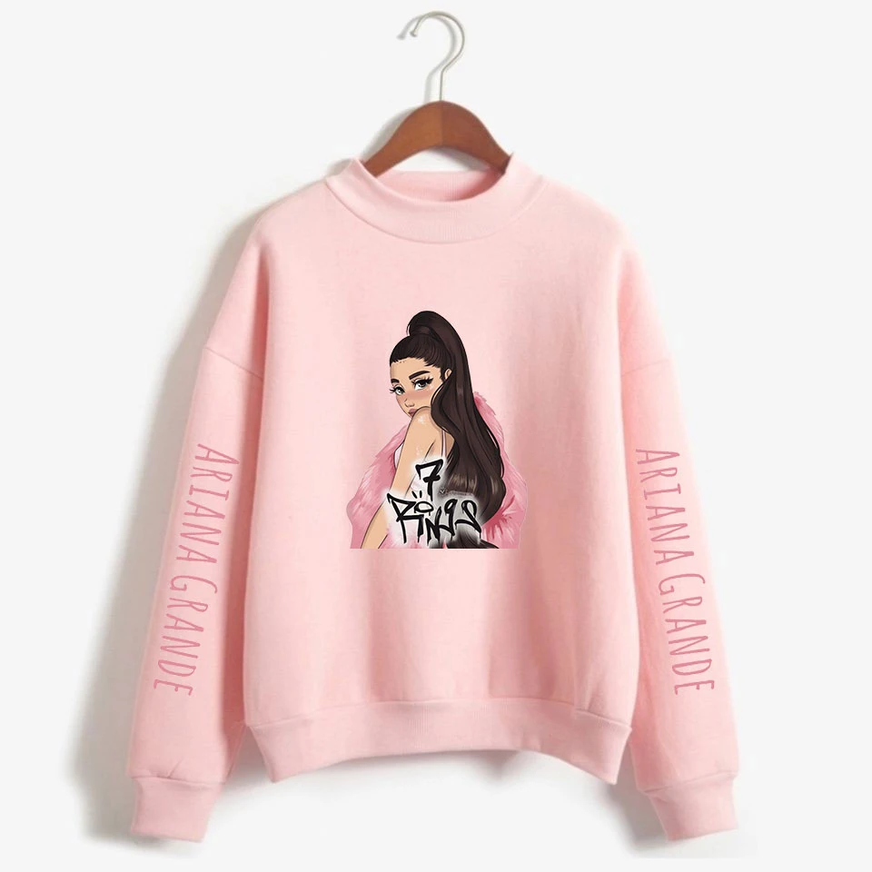 

Ariana Grande Printed Sweatshirts loose-fitting Sportswear High Quality Fashion Stylish Women's sweatshirt Turtleneck big size