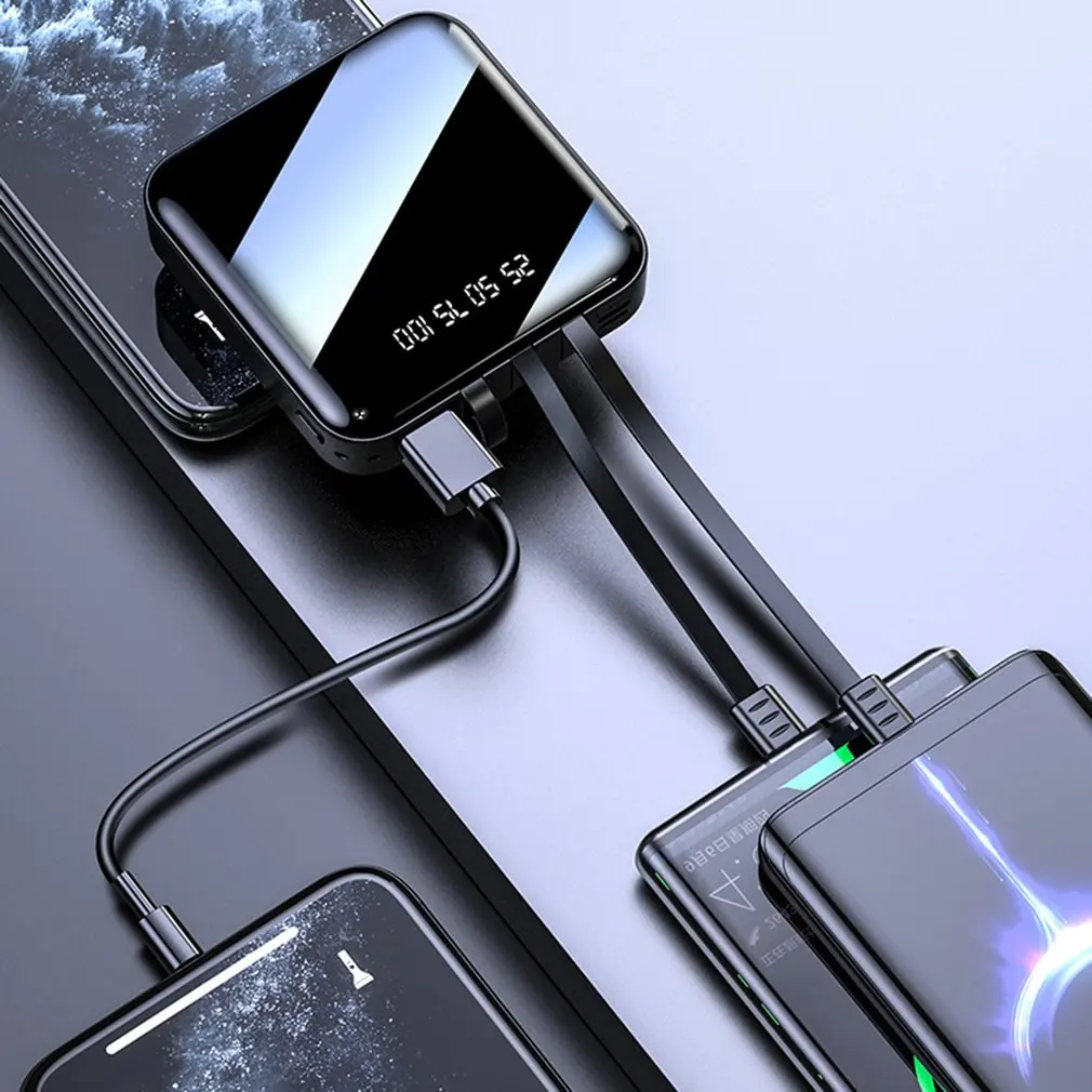 Портативный внешний аккумулятор 20000 мАч для смартфона мини зарядное устройство с