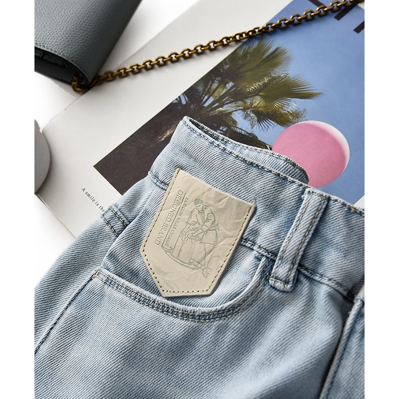 Luxury Brand Korean Ladies Punk Streetwear Womens Vintage Printed Jeans Stretch Black Trousers Female Denim Harem Pants