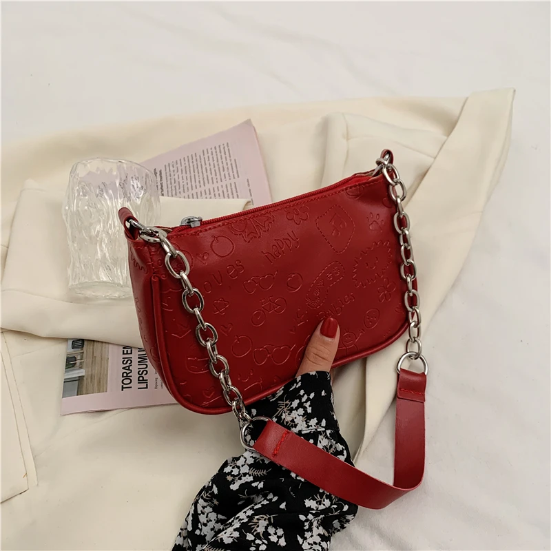 

New Woman Shoulder Bag Fashionable Simple Chain Messenger Bag High Quality Luxury Designer Handbag 2021 New Female Underarm Bag