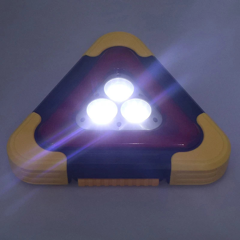 

Car LED Reflective Triangle Lighting Tripod USB Charger Emergency Warning Sign Vehicle Stop Night Road Reflector Accessories