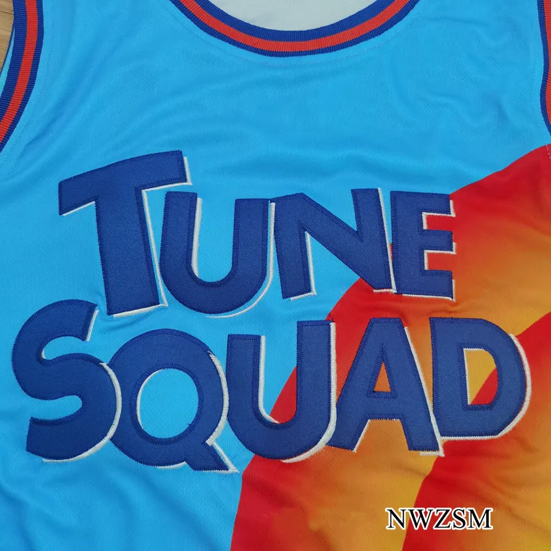 

cosplay Costume Space Jam JAMES 6# Movie Tune Squad Basketball Jersey Set Sports Air Slam Dunk Sleeve Shirt Singlet Uniform