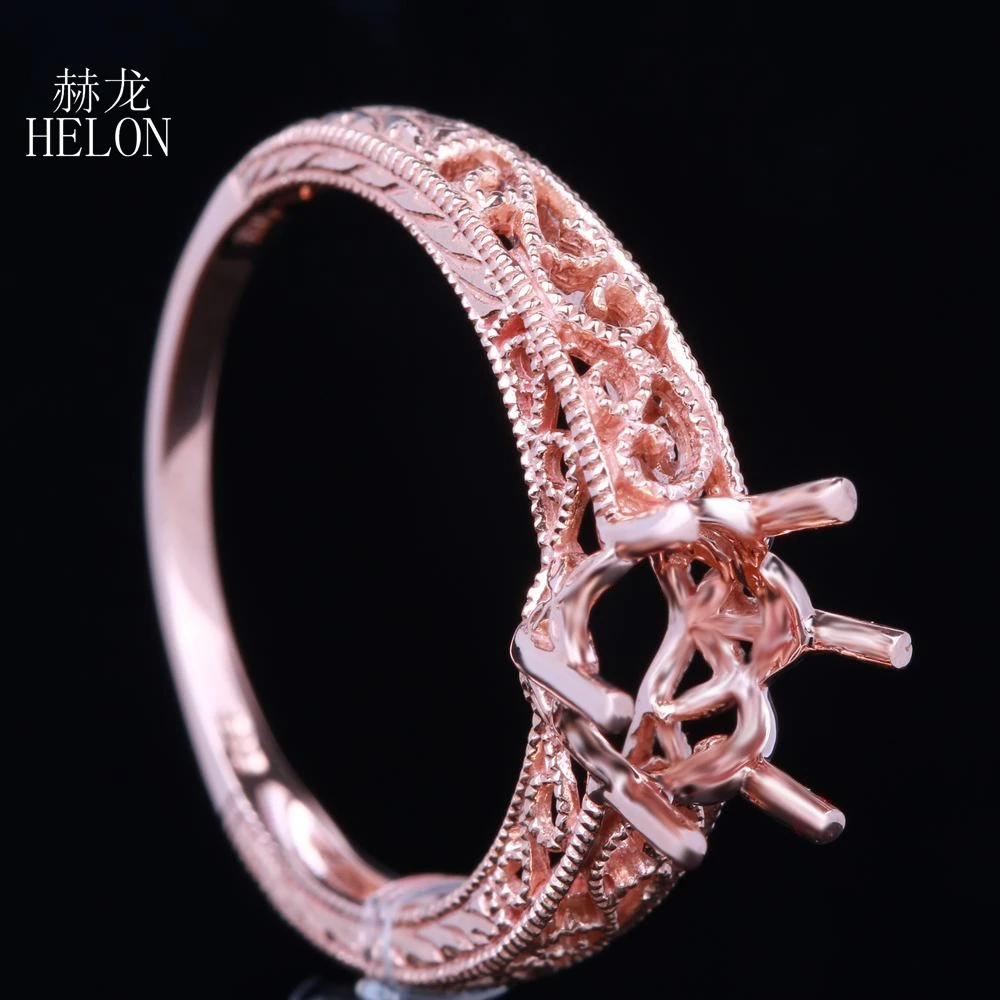 HELON круглый 7 5-8 мм твердые 10 к розовое золото для женщин в винтажном стиле Стиль