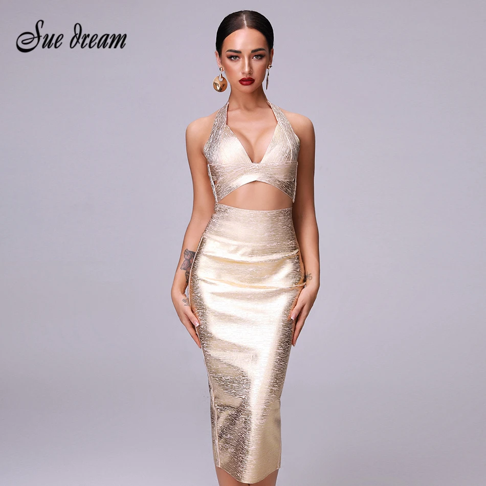 Высокое качество летнее платье из 2 предметов Бандажное новинка 2021 сексуальный