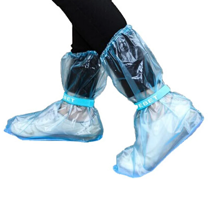 

1Pair Durable Waterproof Plastic Disposable Rain Shoe Waterproof Rain Boots