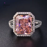 fashion pink spinel finger rings for women romantic gemstone wedding ring 925 silver jewelry with aaaa zirton elegant party gift