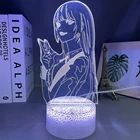 Аниме Kakegurui фигурка Yumeko Jabami 3D Светодиодная лампа RGB ночники день рождения крутой подарок для друга спальня прикроватный столик украшение