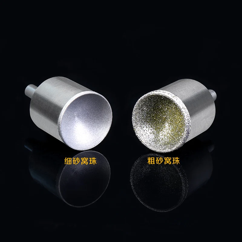

80/600 Grit Beads Polishing Tools Concave Cylinder Diamond Grinding Head Jade Beeswax Amber Round Balls Making Cutters
