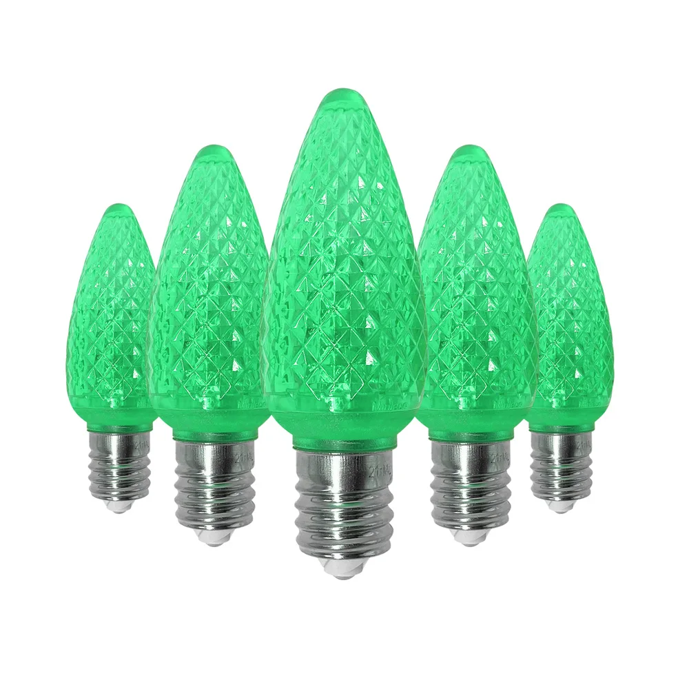 UL Listed 25 шт C9 светодиодный лампы для замены 3 SMD СВЕТОДИОДНЫЙ s в каждой