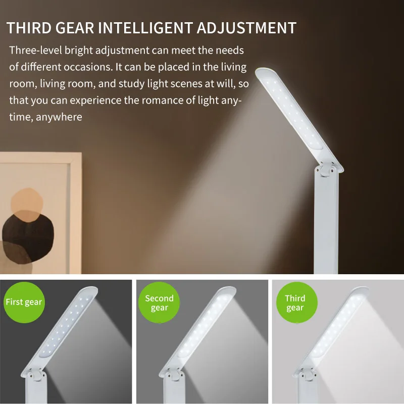 Настольная лампа USB Перезаряжаемый с затемнением Настольный светильник идеально