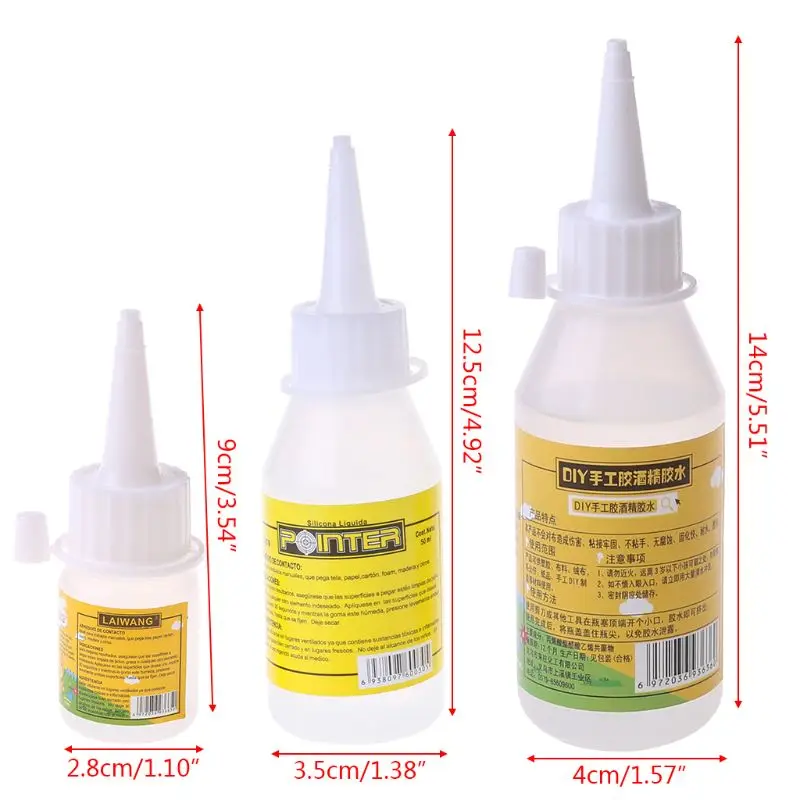 

20/50/100ml Liquid Glue Alcohol Adhesive Textile Fabric Stationery Scrapbooking