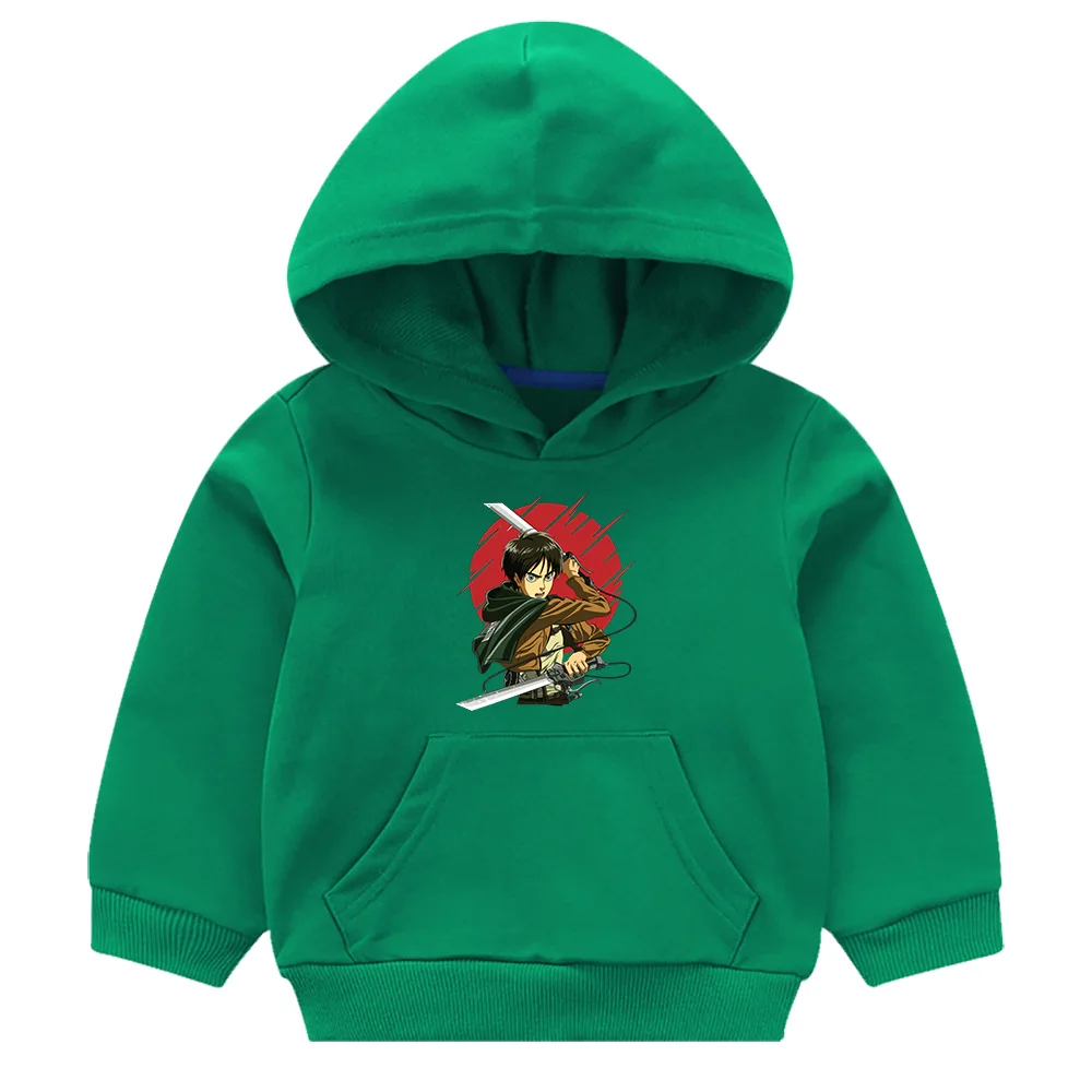 

Japanese Anime Children Hoodies Attack on Titan Kids Sweatshirt Autumn Winter Boy Girls Pullovers Warm Pocket Hooded Jacket