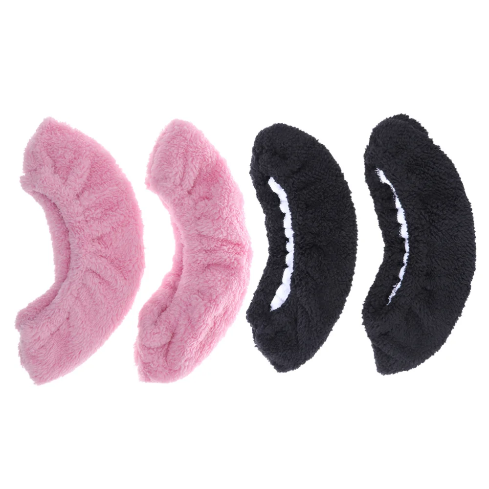 

2 Pairs of Elastic Skating Cover Plush Shoes Cover Durable Ice Skating Hockey Skates Cover Skating Shoe Accessory- Size XL