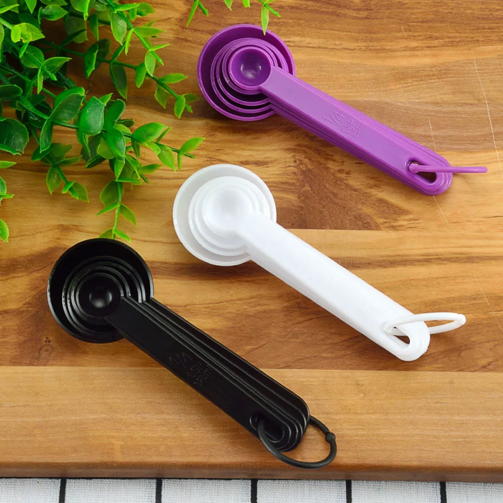 

5pcs/set Measuring Spoons Cup Set Kitchen Scale Coffee Tea Baking Cooking Plastic Scoop With Scale Cookware Kitchen Tools