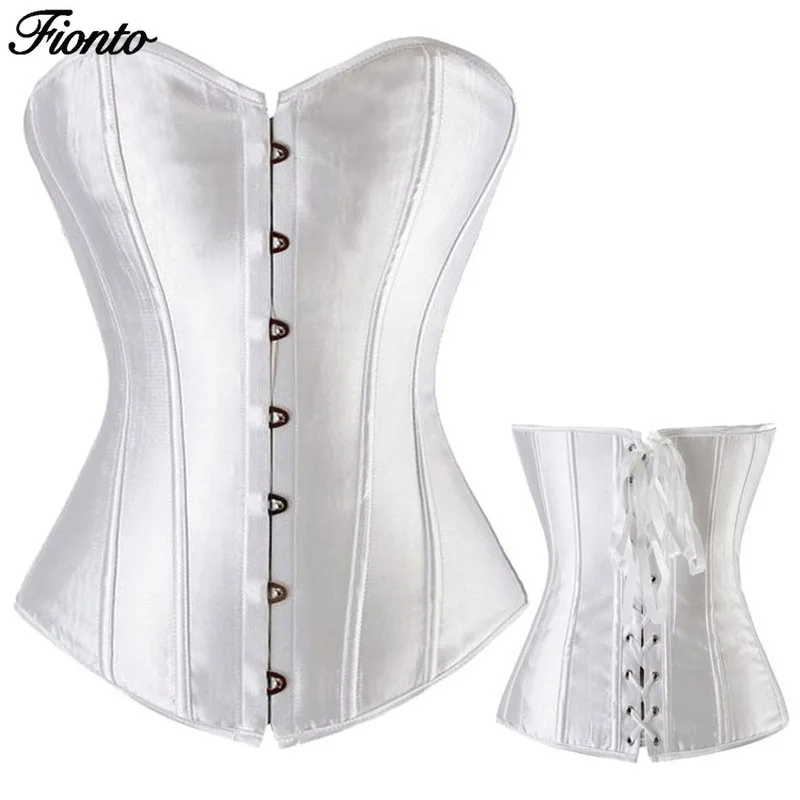FIONTO корсет сексуальный кожаный искусственная черная стимпанк Корсеты бюстье ПВХ