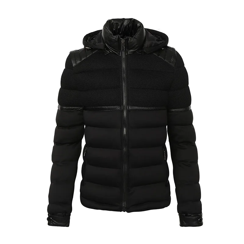 Высококачественная Мужская зимняя куртка парка с длинными рукавами ветровка