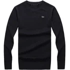 100% хлопок, высокое качество, весна-осень, мужские свитера, Брендовые однотонные пуловеры, вязаный свитер с длинным рукавом, повседневные мужские тонкие Топы