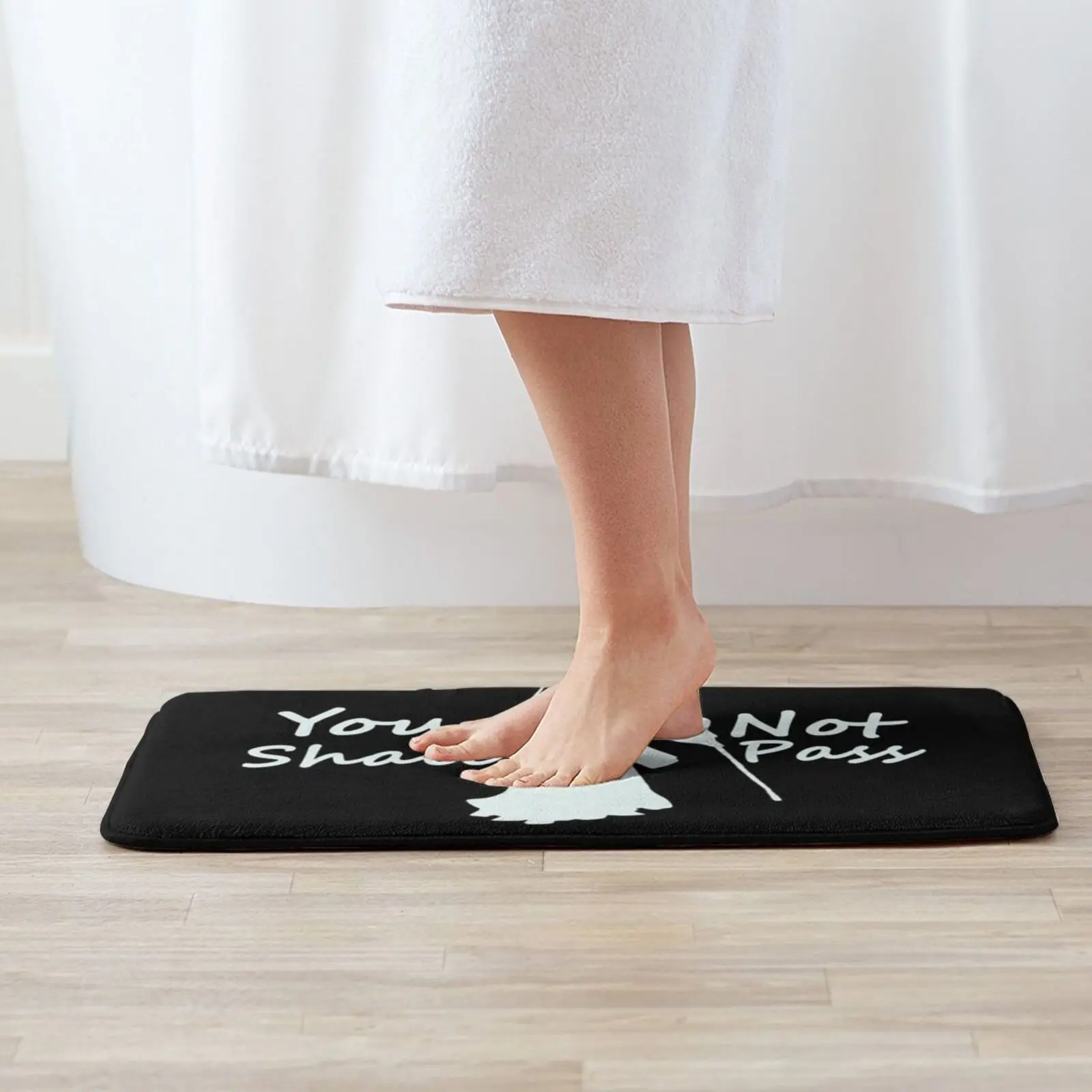 Mat Rug Carpet Anti-Slip Bedroom Entrance Door Gandalf Funny The Wizard Pass Not Fantasy Series Quote Quotes |