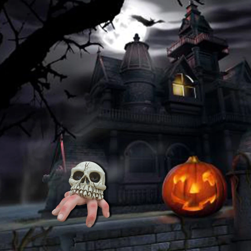 Креативная ужасная череп на палец статуи орнамент из смолы жуткая катушка
