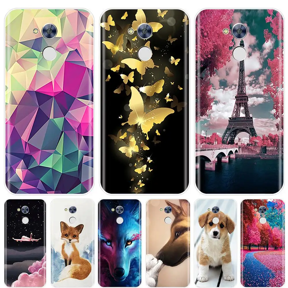 Чехол для телефона Huawei Honor 4C 5C 6C 6A Pro мягкий ТПУ чехол с милыми животными 4X 5A 5X 6 6X