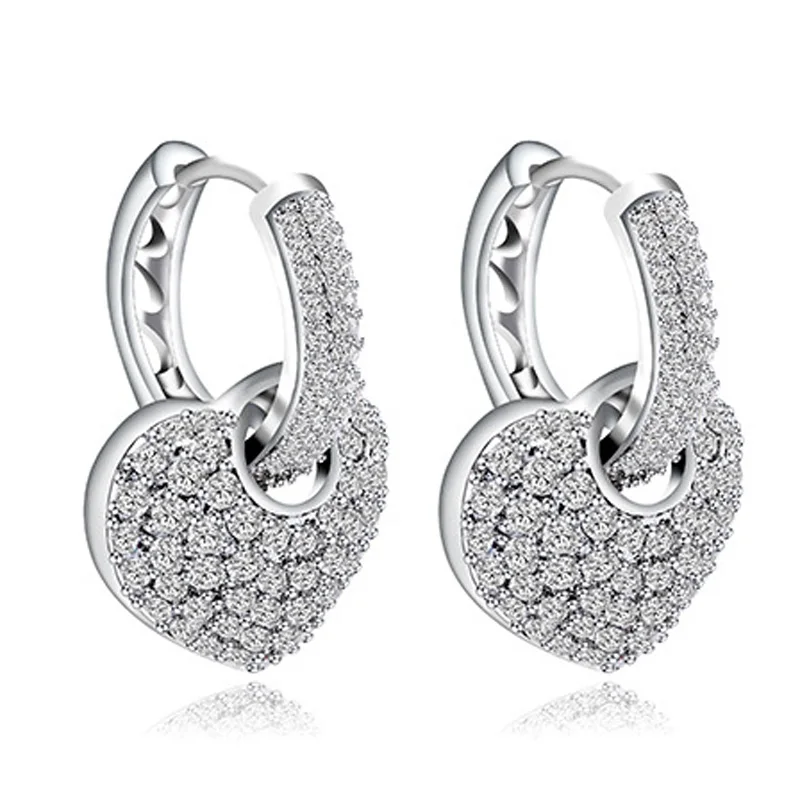 

Женские серьги с цирконом, украшенные стразами