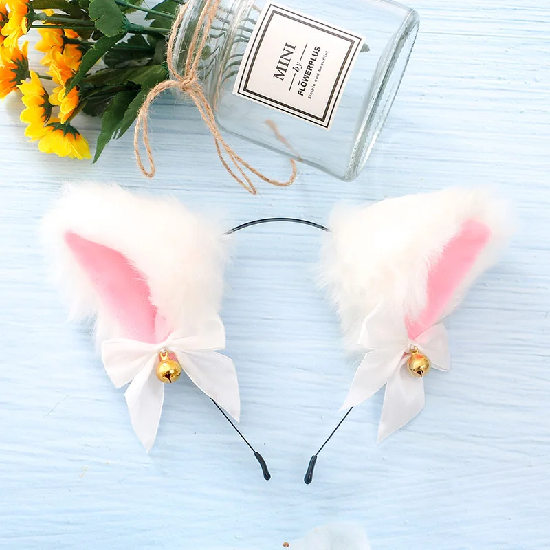 

Cosplay Characters Headgear Props Plush Cat Ears Fox Ears Bell Hair Hoop