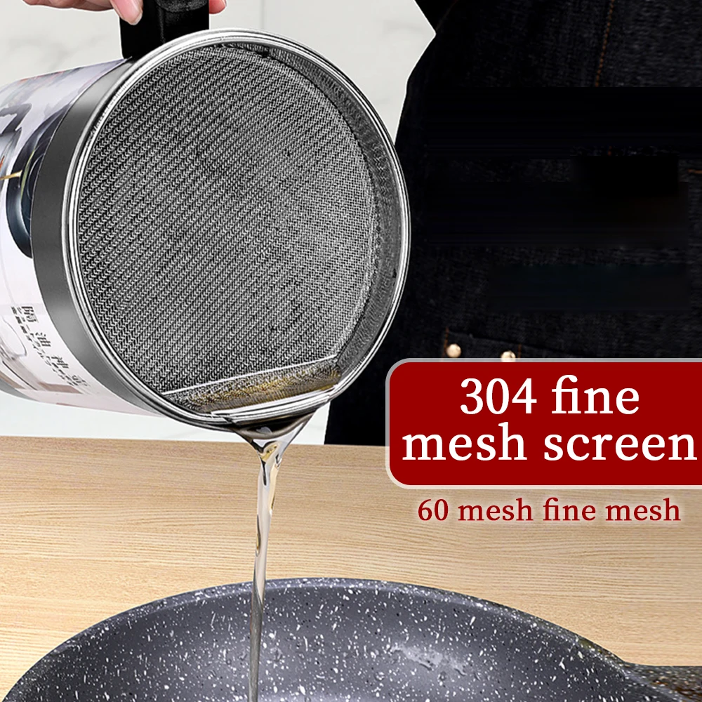 

1.4L/1.7L Filter Oil Pot Bottles Cooking Oil Storage Can Oil Strainer Filter Dispenser Container For Kitchen Restaurant Tools