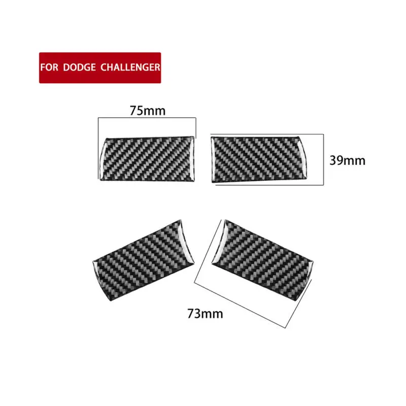 

12Pcs/set For Dodge Challenger 2008-10 Carbon Fiber Stickers Steering Wheel Button Cover Trim High-quality